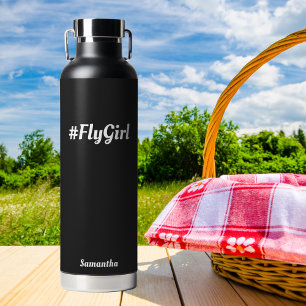 #FlyGirl Typografie Eenvoudig, Moderne Reizen Aang Waterfles