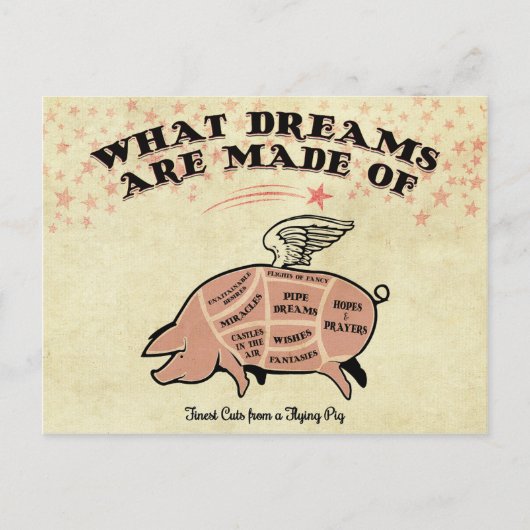 FLYIN PIG CUTS BRIEFKAART (Voorkant)