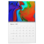 Flying 2025 Trippy Abstracte kunstkalender Kalender (Feb 2027)