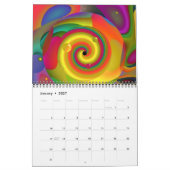 Flying 2025 Trippy Abstracte kunstkalender Kalender (Jan 2027)