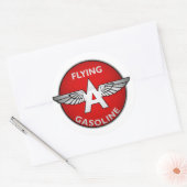 Flying A Benzine kristal versie Ronde Sticker (Envelop)