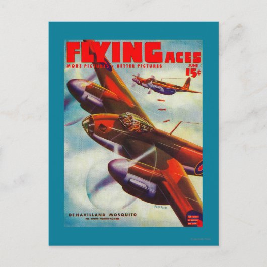 Flying Aces Magazine Cover 5 Briefkaart (Voorkant)