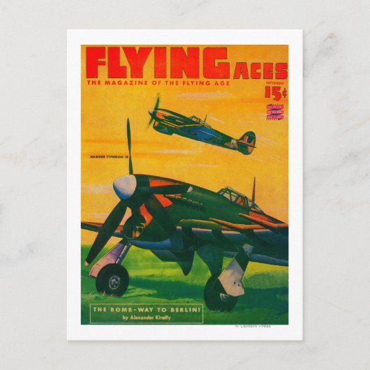 Flying Aces Magazine Cover 5 Briefkaart (Voorkant)