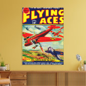 Flying Aces Magazine Cover 5 Canvas Afdruk (Insitu (Woonkamer))