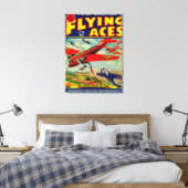 Flying Aces Magazine Cover 5 Canvas Afdruk (Insitu (Slaapkamer))