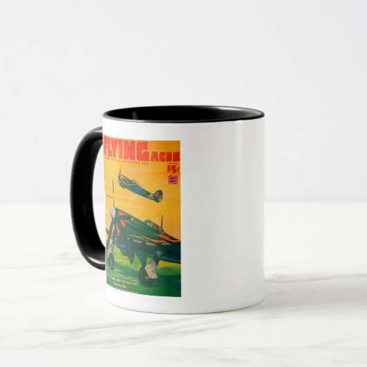 Flying Aces Magazine Cover 5 Mok (Voorkant links)