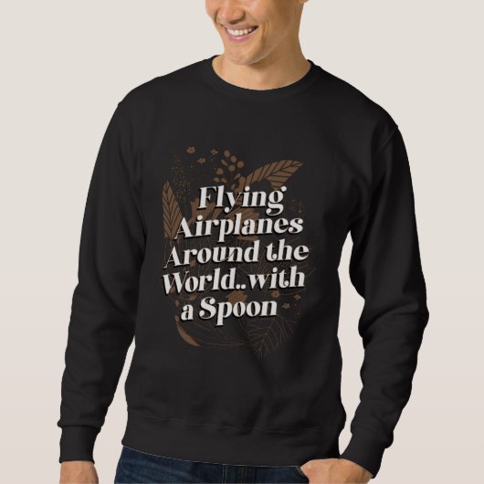 Flying Airplanes with Spoon Mom Lifestyle Mother H Trui (Voorkant)