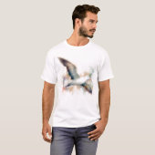 Flying Albatross Watercolor Art T-shirt (Voorkant volledig)