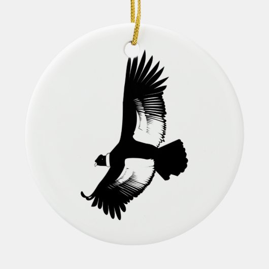 Flying Andean Condor Keramisch Ornament (Voorkant)