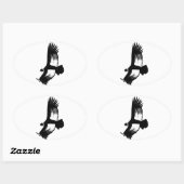 Flying Andean Condor Ovale Sticker (Vel)