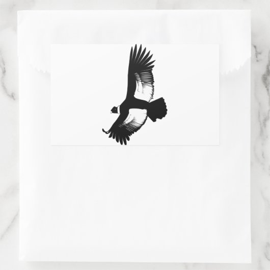 Flying Andean Condor Rechthoekige Sticker (Tas)