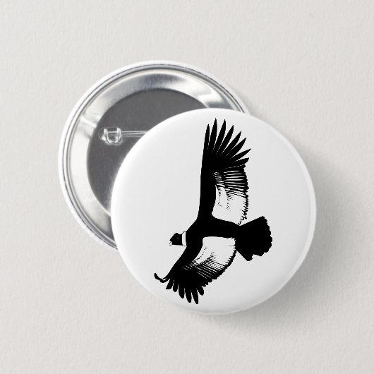 Flying Andean Condor Ronde Button 5,7 Cm (Voorkant /achterkant)