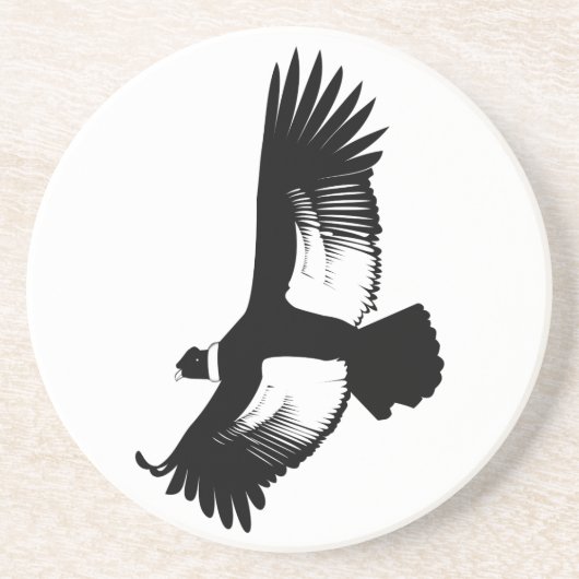 Flying Andean Condor Zandsteen Onderzetter (Voorkant)