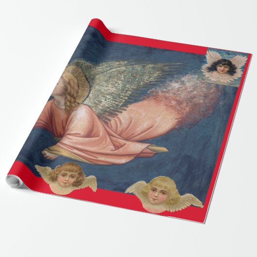 FLYING ANGEL Folded Wenskaart Cadeaupapier (Uitgerold)