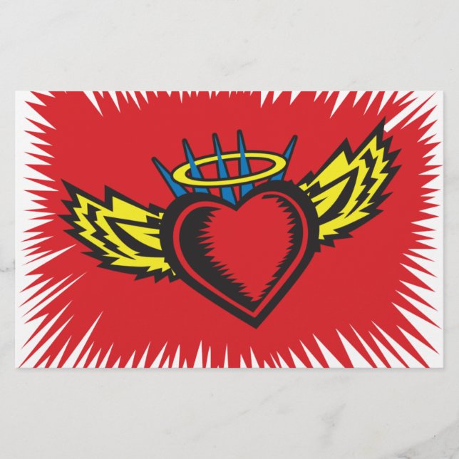 Flying Angel Heart Tattoo (Voorkant)
