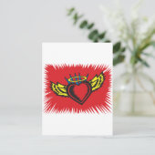 Flying Angel Heart Tattoo Briefkaart (Staand voorkant)