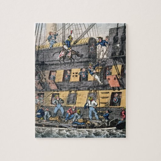 Flying Artillery of A Horse Marine (kleurencgravi) Legpuzzel (Verticaal)