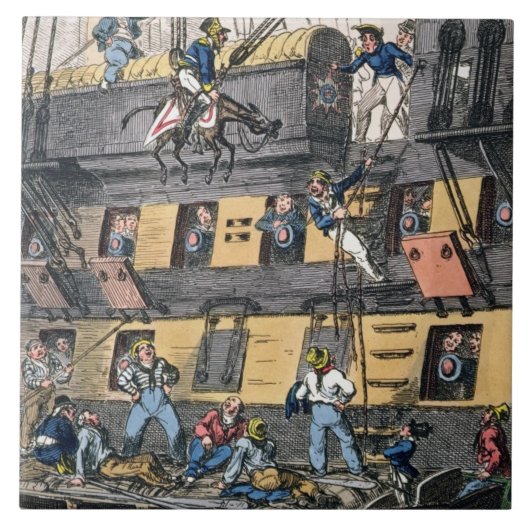 Flying Artillery of A Horse Marine (kleurencgravi) Tegeltje (Voorkant)