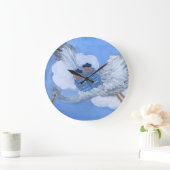 Flying Babies and Stork Nursery Clock Grote Klok (Huis)