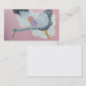 Flying Baby Girl and Stork Visitekaartje (Voorkant / Achterkant)