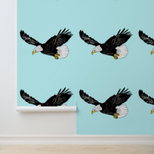 Flying Bald Eagle Behang