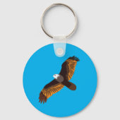 Flying Bald Eagle Bird Sleutelhanger (Voorkant)