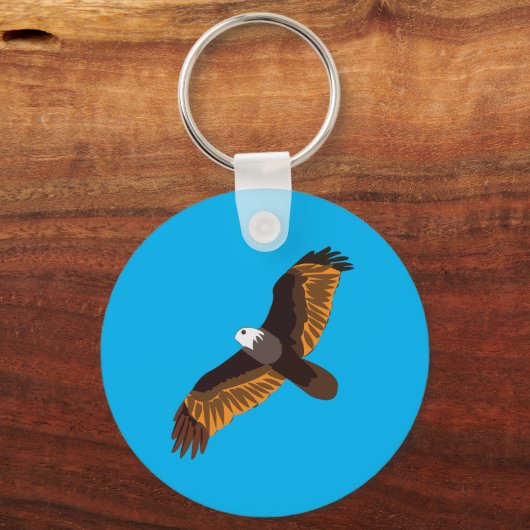 Flying Bald Eagle Bird Sleutelhanger (Voorkant)