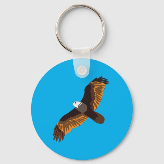 Flying Bald Eagle Bird Sleutelhanger (Achterkant)