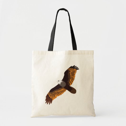 Flying Bald Eagle Bird Tote Bag (Voorkant)