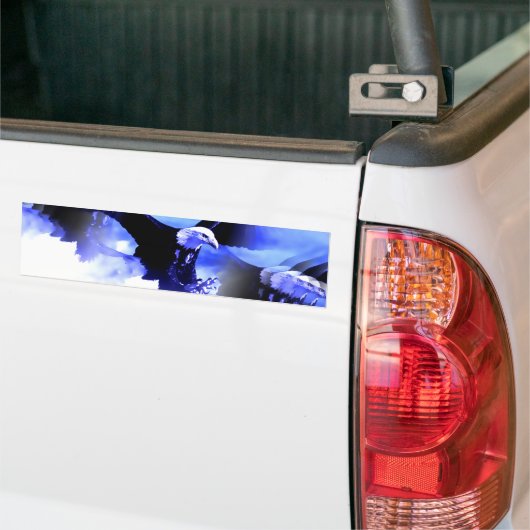 Flying Bald Eagle Bumpersticker (Op Truck)