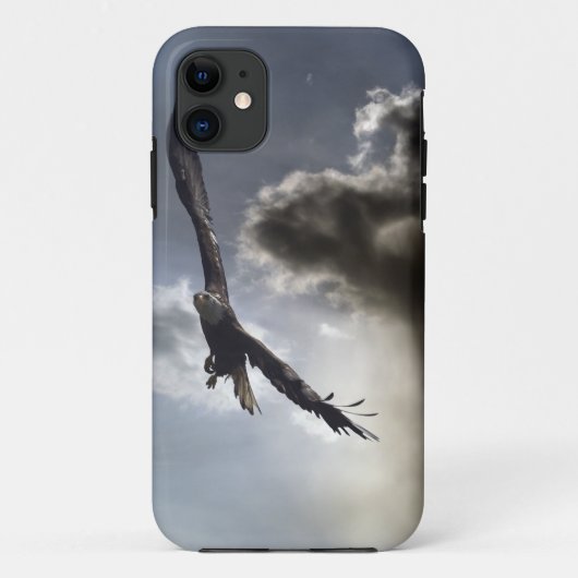 Flying Bald Eagle & Cloudy Sky Telefoonhoesje Case-Mate iPhone Case (Achterkant)