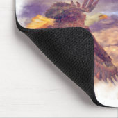 Flying Bald Eagle & Crepuscular Sky Wildlife Art Muismat (Hoek)