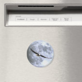 Flying BALD EAGLE & FULL MOON Wildlife Magnet (Insitu (Vaatwasser))