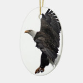 Flying Bald Eagle Keramisch Ornament (Links)