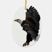 Flying Bald Eagle Keramisch Ornament (Voorkant)