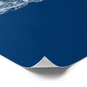 Flying Bald Eagle, Mountain & Moon Art Poster (Hoek)