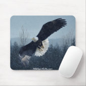 Flying Bald Eagle Mousepad Muismat (Met muis)