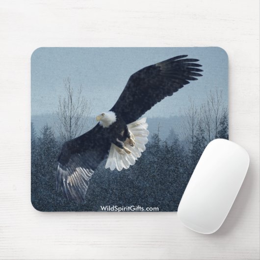 Flying Bald Eagle Mousepad Muismat (Met muis)