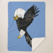 Flying Bald Eagle Sherpa Deken - Kies kleur (Voorkant)