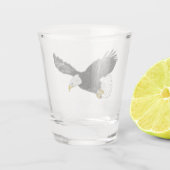 Flying Bald Eagle Shot Glass Glas (Achterkant)