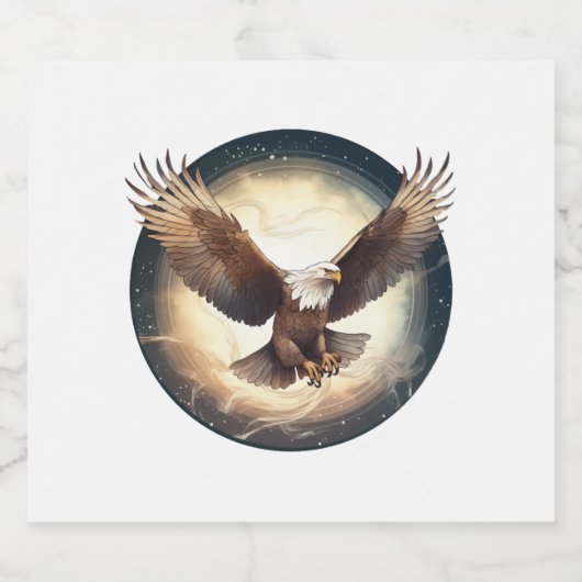 Flying Bald Eagle Sparkling Wijnetiket