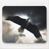 Flying Bald Eagle & Storm Clouds Foto Muismat (Voorkant)