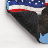 Flying Bald Eagle & U.S. Flag Patriotic Mousemat Muismat (Hoek)