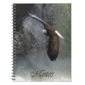 Flying Bald Eagle & Waterfall Wildlife Notitieboek (Voorkant)