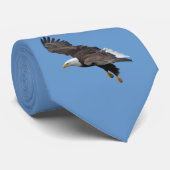 Flying Bald Eagle Wildife Foto 3 Stropdas (Opgerold)