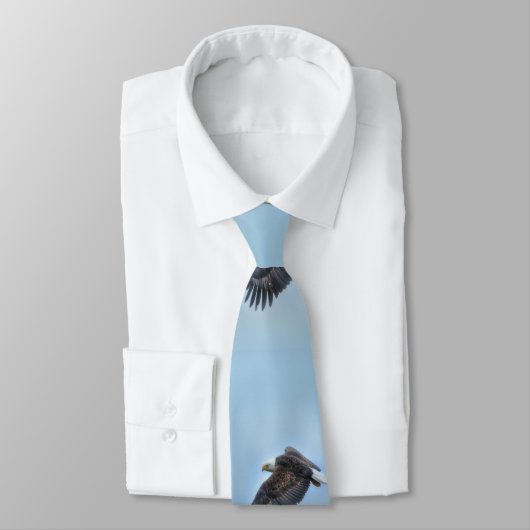 Flying Bald Eagle Wildife Foto 4 Stropdas (Gebonden)