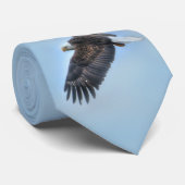 Flying Bald Eagle Wildife Foto 4 Stropdas (Opgerold)