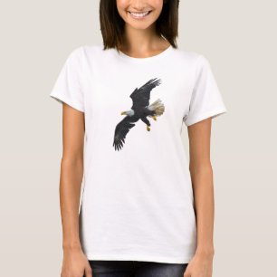 Flying Bald Eagle Wildlife Freedom Foto T-shirt