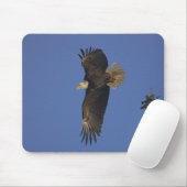 Flying Bald Eagle Wildlife supporter Art Muismat (Met muis)