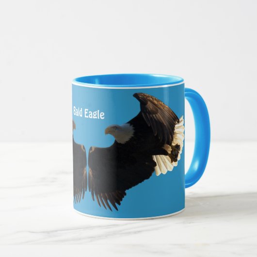 Flying Bald Eagle Wildlife Supporter Mok (Voorkant rechts)